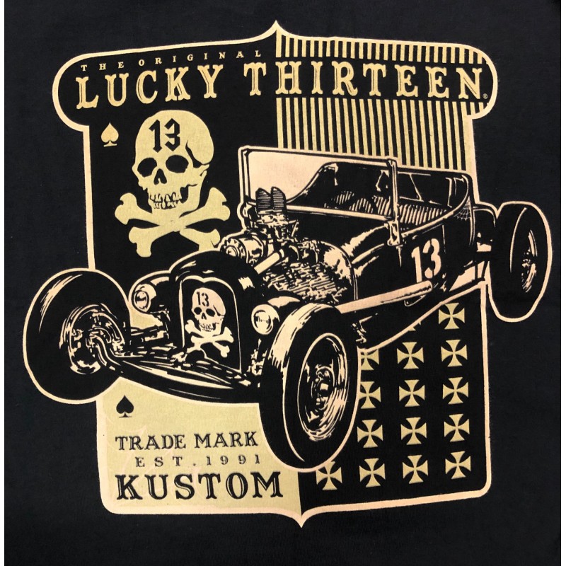 T-shirt Lucky 13 - Skull - Hotrod