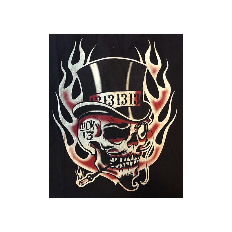 Shirt Lucky - Skull - Flames